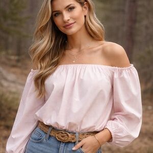 NWT 7 For All Mankind Striped Off the Shoulder Top/XSmall
